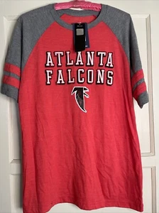 NWT Men’s Atlanta Falcons Fanatics Raglan Stripe Short Sleeve Shirt Sz M - Picture 1 of 5