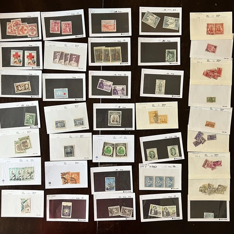 COLOMBIA LOT OF STAMPS IN 37 DIFFERENT GLASSINES INCLUDES RED CROSS #15 Cover