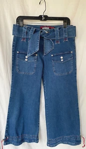 JUKE BOX..STRETCH DENIM..CAPRIS..WIDE LEGS..MID RISE..JUNIOR 7/8..JEANS..NWT - Picture 1 of 4