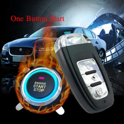 Car Keyless Entry Engine Start Alarm System Push Button Remote Starter Stop Auto - Image 1 of 4