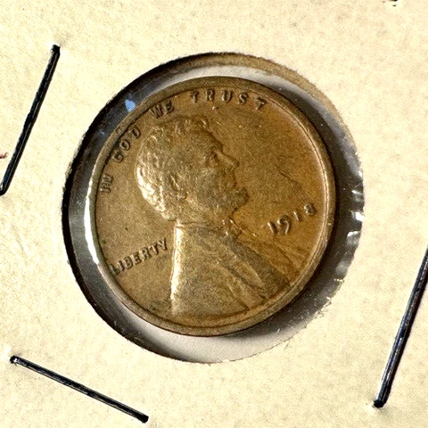 1918-P Lincoln Wheat 1c ~ Higher Grade EF??!! ~ Wheat Lines  ~ E52 Cover