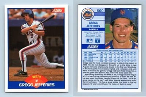 Gregg Jefferies - Mets #600 Score 1989 Baseball Trading Card - Picture 1 of 1