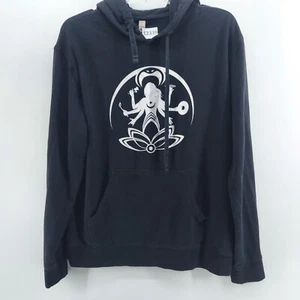next level sweatshirt mens size medium washed black hoodie pullover active - Picture 1 of 9