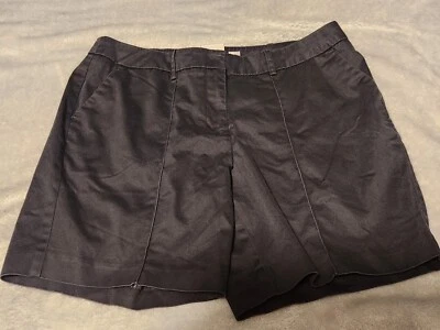 Women's Worthington Shorts Size 8 Black Zipper Pockets Cotton Blend - Image 1 of 4
