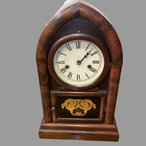 Antique Circa 1860 Welch Parlor Beehive Clock Runs With Chime Cover