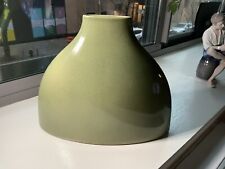Vintage Narrow Neck Vase Crackled Pattern Mossy Green Beautiful Pottery