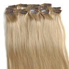 15 Inch 70 Gram Full Head Clip 100% Remy Real Human Hair Extensions 7pcs/set