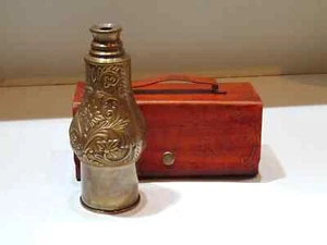 Personalized Vintage Custom Engraving Brass Handmade Telescope Pirates Spyglass, - Picture 1 of 9