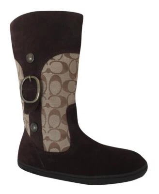 Nuevas Botas Coach Meyer Caqui Castaño Marrón C Logo Firma y Gamuza 9.5 Nuevas en Caja Foto 1 de 4