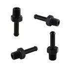 4PCS Aluminum AN4 1/8 NPT Male to 1/4" Hose Barb Straight Adapter Fitting Black