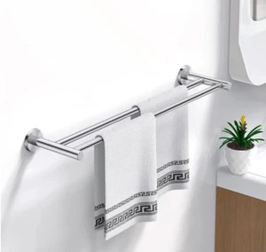 Double Towel Bar Wall Mounted Towel Rod for Bathroom, 22.4-inch Long Modern - Picture 1 of 3