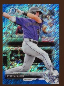 2017 Bowman Chrome Mini Prospects Blue Shimmer Refractors Ryan McMahon 009/150