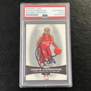 2006-07 Topps Triple Threads #75 Shaun Livingston Signed Card AUTO PSA Slabbed C - Picture 1 of 2
