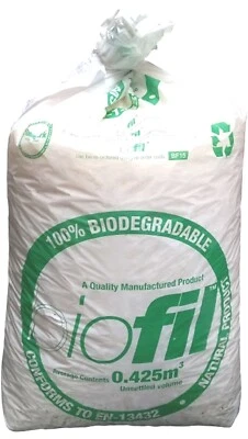 Biodegradable Packaging Loose Void Bio Fill Peanuts Chips 15 Cubic Feet