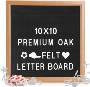 Multicolor Felt Letter Board with Letters & Numbers, 10x10" Wooden felt board - Picture 1 of 32