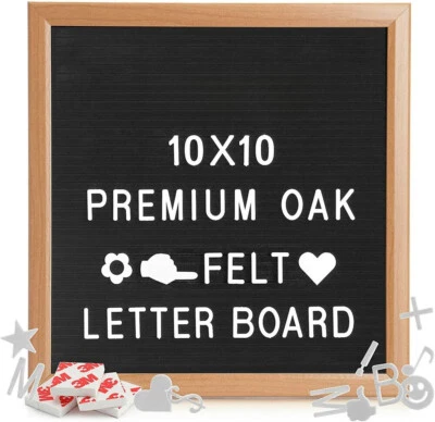 Multicolor Felt Letter Board with Letters & Numbers, 10x10" Wooden felt board - Image 1 of 4