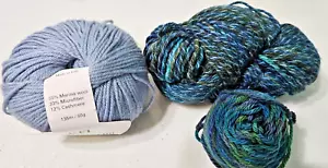 KFI Cashmerino, Mountain Colors Mini Skeins Twizzler & Worsted Lot of 3 Skeins - Picture 1 of 6