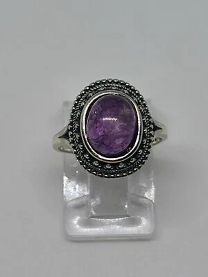 Anillo Amatista Púrpura Claro Plata de Ley 925 Talla-8 / ENVÍO GRATUITO  Foto 1 de 4