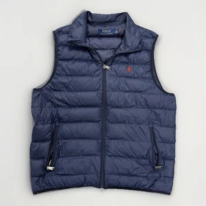 Chaleco acolchado Polo Ralph Lauren para hombre azul cremallera completa talla grande - Imagen 1 de 6