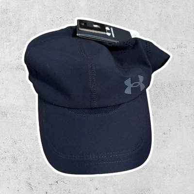 Under Armour女式UA Iso-Chill Launch跑步帽1361542黑色可调节 — 第 1/4 张图片