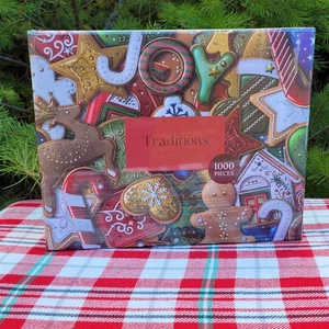 Mosaic Puzzle Traditions Festive Cookies 1,000 Pc. Christmas Jigsaw New - Picture 1 of 3
