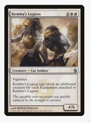 Kemba's Legion | MTG SOM | Cat Soldier Equipment Matters Blocker EDH | LP - Image 1 of 3