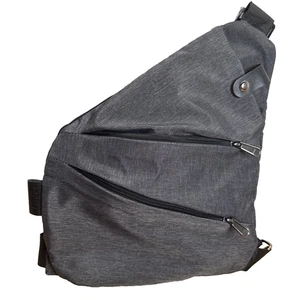 Wander +Dark Gray Sling Bag Crossbody Multi Zipper Comfortable Purse - Picture 1 of 8