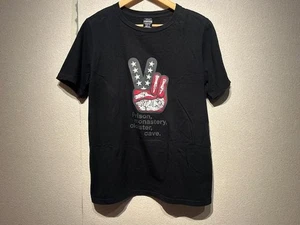 Number N Ine T-Shirt Star and Stripe Flag Black size M used - Picture 1 of 12