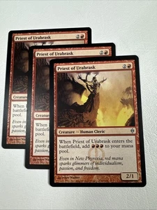 [X3] Priest of Urabrask - VLP Regular #90 Uncommon New Phyrexia MTG - Picture 1 of 2