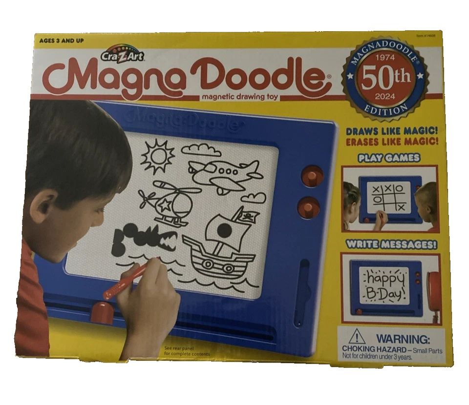 EUC • Cra-Z-Art • 14608 • Retro • Magna Doodle Drawing •Pen Stamps • Box