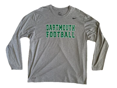 Nike Dartmouth Big Green Football Dri-Fit Long Sleeve Shirt Active Men 2XL NCAA - Image 1 of 4