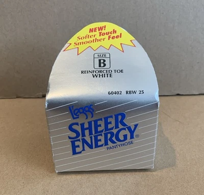 Pantimedias de colección L’eggs Sheer Energy blancas talla B punta reforzada 60402 Foto 1 de 4