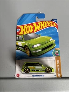 Hot Wheels 2025 ‘90 Honda Civic EF Green Custom Wheel Swap - Picture 1 of 4