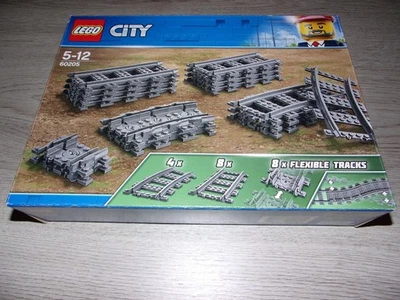 Lego Boîte de rails de Train Gris Dark Stone Grey 60205 - Photo 1/4