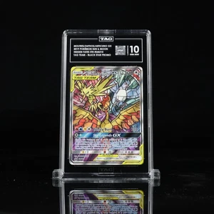 TAG 10 GEM MINT - Moltres & Zapdos & Articuno GX SM210 SM Holo Black Star Promo - Picture 1 of 2