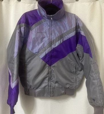 Vintage Arctic Cat ArcticWear LT Purple Color Block Iridescent Snowmobile Jacket - Image 1 of 4