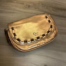 Beautiful Dior Beauty Metallic Rosegold  Makeup Pouch Clutch Bag