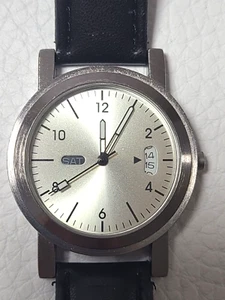 Lauder Pleasures For Herrenuhr Quarz Japan Uhrwerk schwarzes Band BBA-26 - Bild 1 von 10