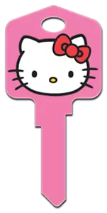 Hello Kitty Pink House Key - Llave Coleccionable - Gatito Blanco - Trajes LW4 - Imagen 1 de 4