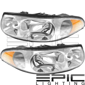 Par de faros estriados laterales izquierdo derecho para Buick Lesabre Limited 2000-2005 - Imagen 1 de 2
