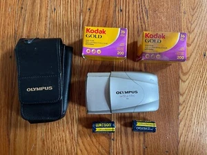 Olympus Stylus Epic DLX 35mm Point Shoot Camera f2.8 w/ Case, Batteries, Film - Picture 1 of 4