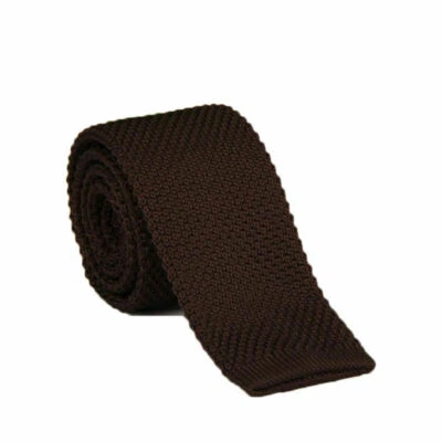 Moda Hombres Corbata Tejida Corbata Corbata Hombre Sólida Delgada Ajustada Corbata Estrecha Foto 1 de 4