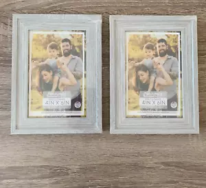 Photo frame-Picture frame-Table Top-Wall Mounting-4"X6"-Pack 2 (#74735E ColorB )