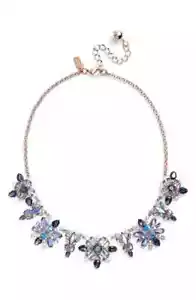 Kate Spade 14K Rose Gold-Plated Blue Crystal Collar Necklace - Picture 1 of 5