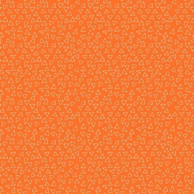 Benartex - Safari Fun - 浮动三角形 - 橙色,按码面料 — 第 1/4 张图片