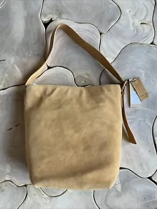 Margot New York Wildleder Kaye Bucket Tote Schultertasche camel hellbraun Echtleder - Bild 1 von 6