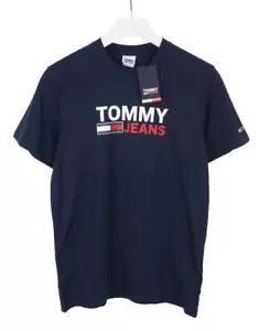 Tommy Hilfiger Jeans Corp Logo Tee T-Shirt Herren M Kurzärmelig Rundhals - Picture 1 of 8