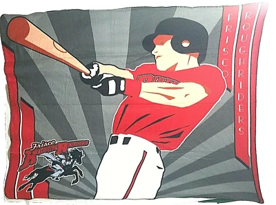 Manta de felpa del equipo de béisbol de ligas menores Frisco Roughriders 100 % poliéster Foto 1 de 4