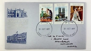 Barbados Silver Jubilee Royal Visit First Day Cover Elizabeth II 1977 FDC HH424 - Picture 1 of 7