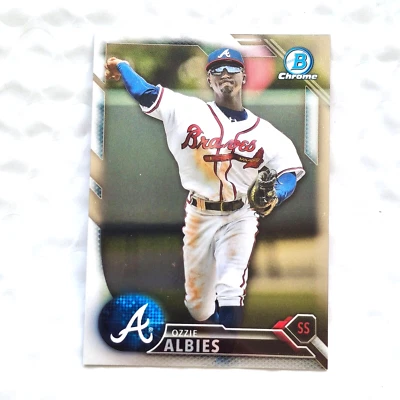 2016 Bowman Chrome Prospects  - Ozzie Albies. - Card # BCP 110  - NRMNT/MINT - Image 1 of 4